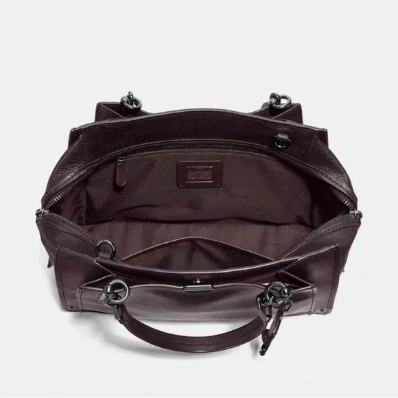 Coach Dreamer Dark Purple Satchel - Picture 10 of 11